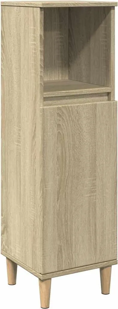 Meuble Colonne Étroit Salle de Bain 30x30x100 cm contre le Désordre