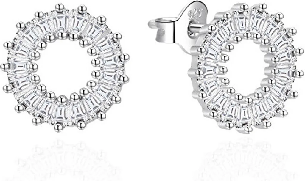 YOURDORA Orecchini a Cerchio Classico da Donna a Mezza Croce in Argento 925, 16 mm (0,63 ), Confezione Regalo