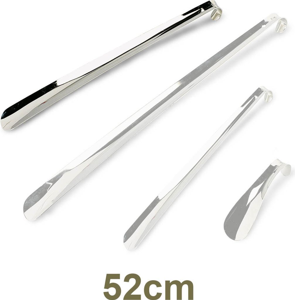 Schuhlöffel - extra stabiler Schuhanzieher aus Stahl - 52cm Produktbild 