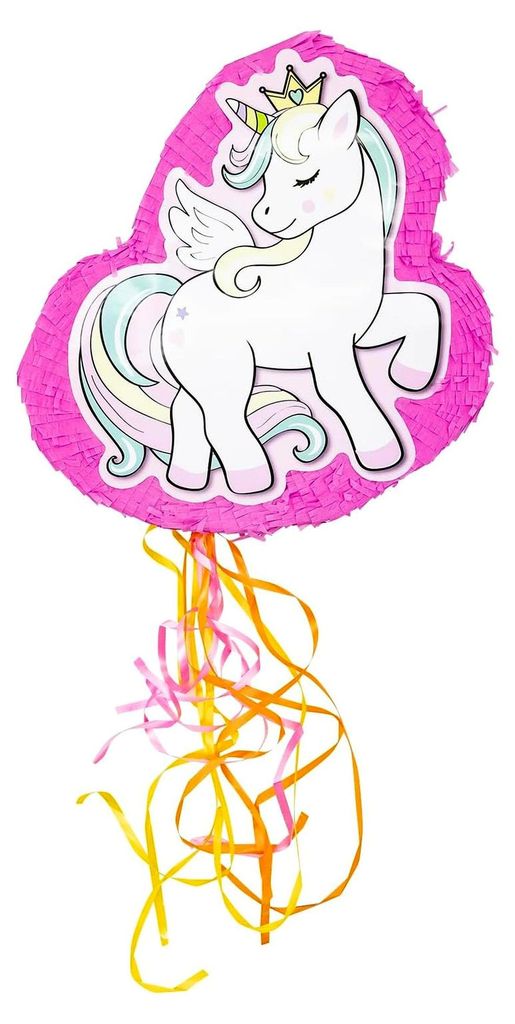 Pinata Einhorn für Kinder ausziehbar – 40 cm x 41 cm