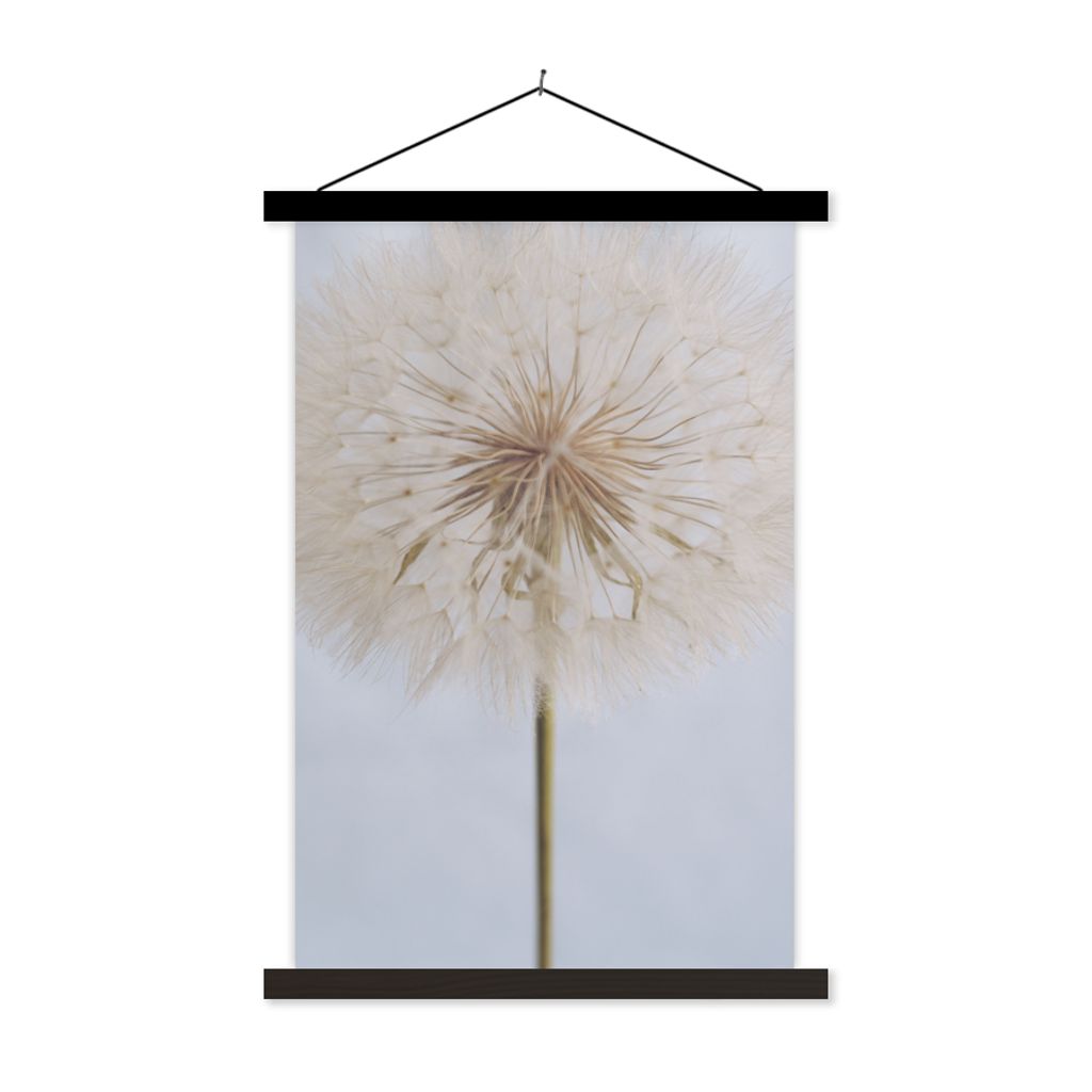 MuchoWow Textilposter Blumen - Löwenzahn - Entwurf 120x180 cm mit schwarzem Rahmen - Fotos