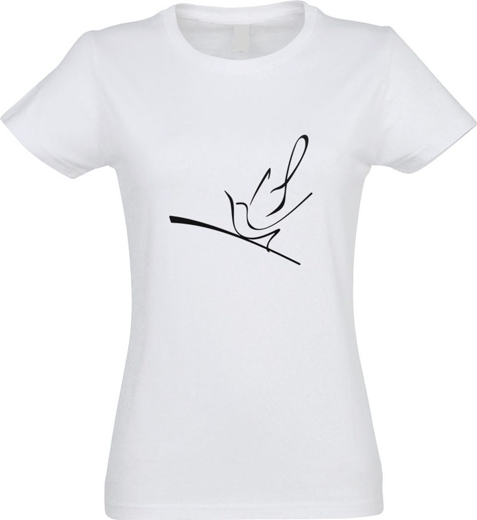 Kiwistar - T-Shirt tailliert - Damen - Weiss - Vogel - mit Motiv Bedruckt - Funshirt Design - Sport - Freizeit - Damen - S