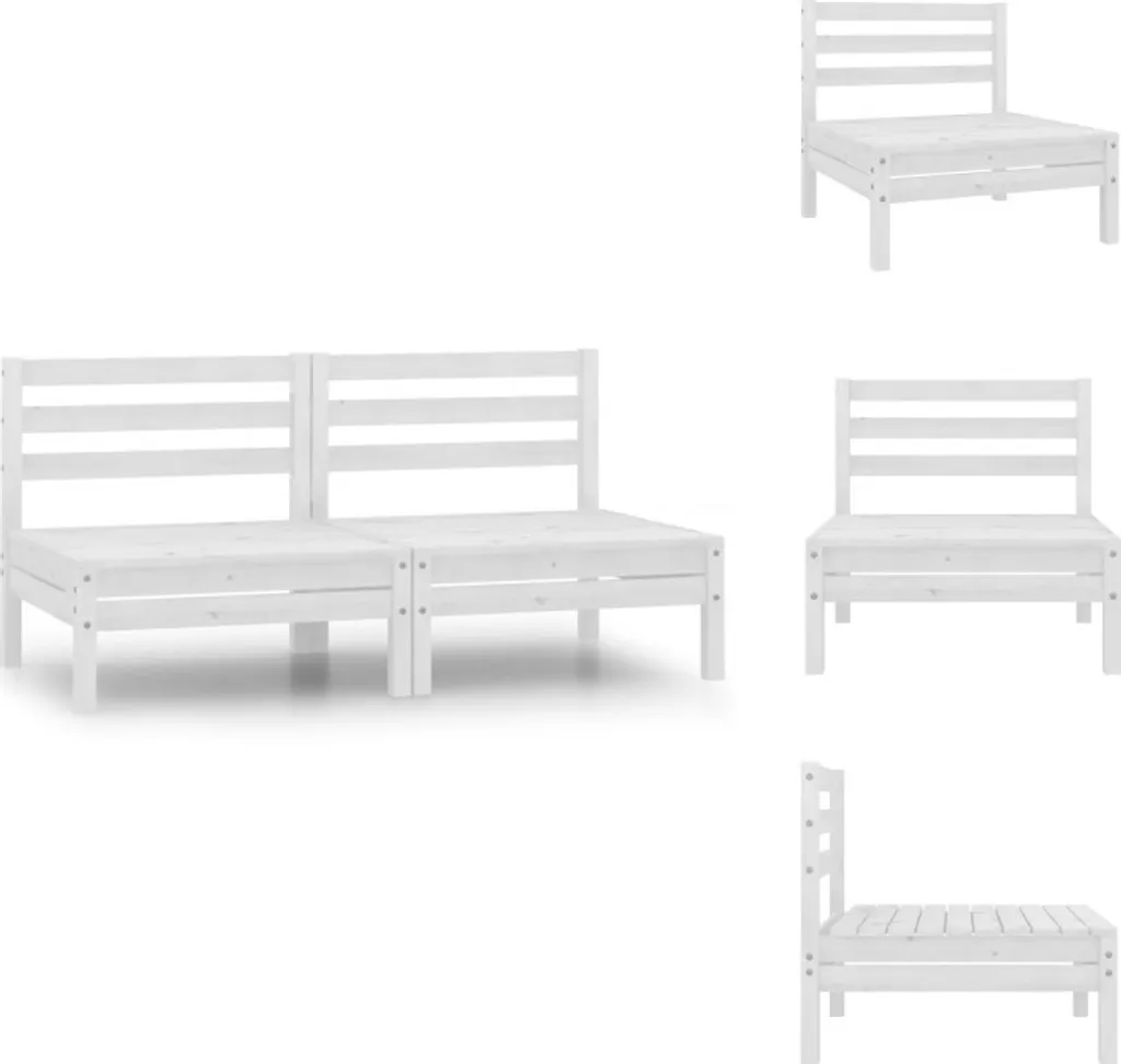 Set 2 Divani da Giardino vidaXL in Pino Bianco | Prezzo Stock Online