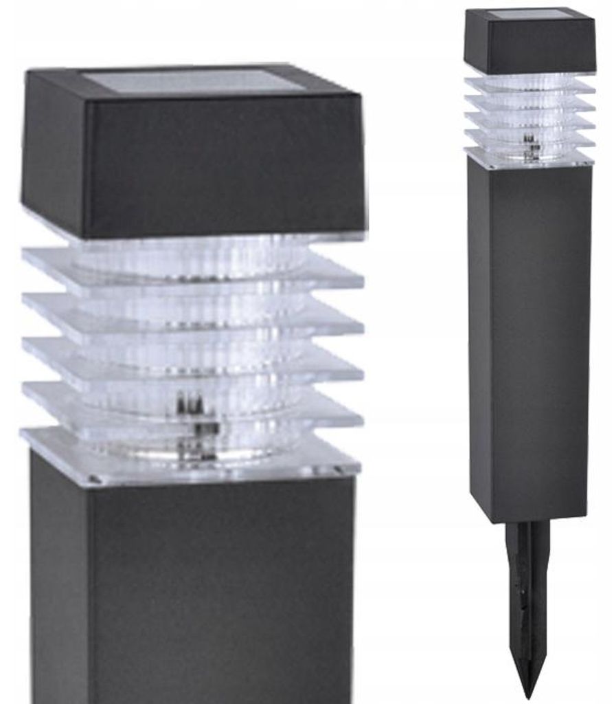 Lampe solaire LED carrée noire MARTIN 315588 Polux Image du produit 