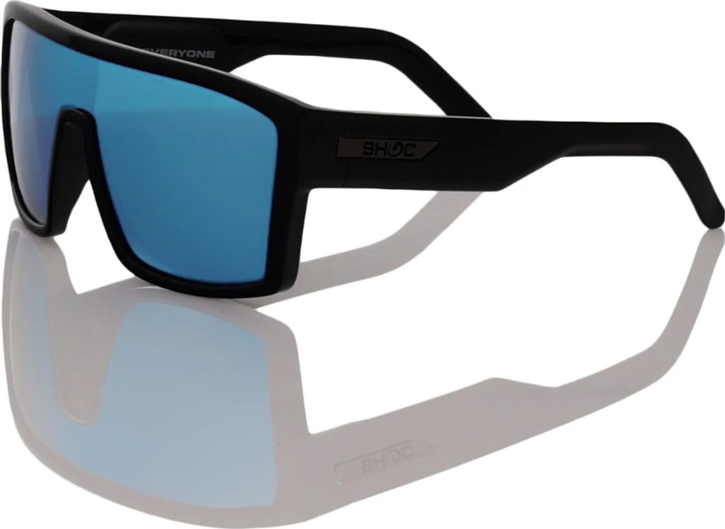 SHOC Sunglasses Matte Black Frame Color Ice Blue American Football Artikel