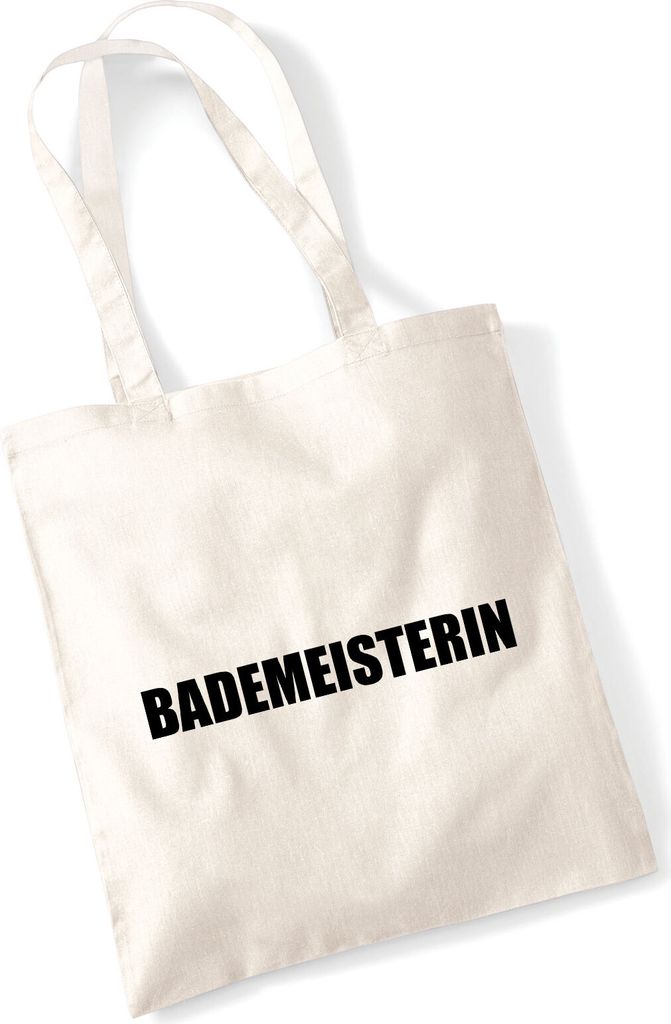 Huuraa Jutebeutel Bademeisterin Schriftzug 10 Liter Natural Baumwolle Tasche Geschenkidee