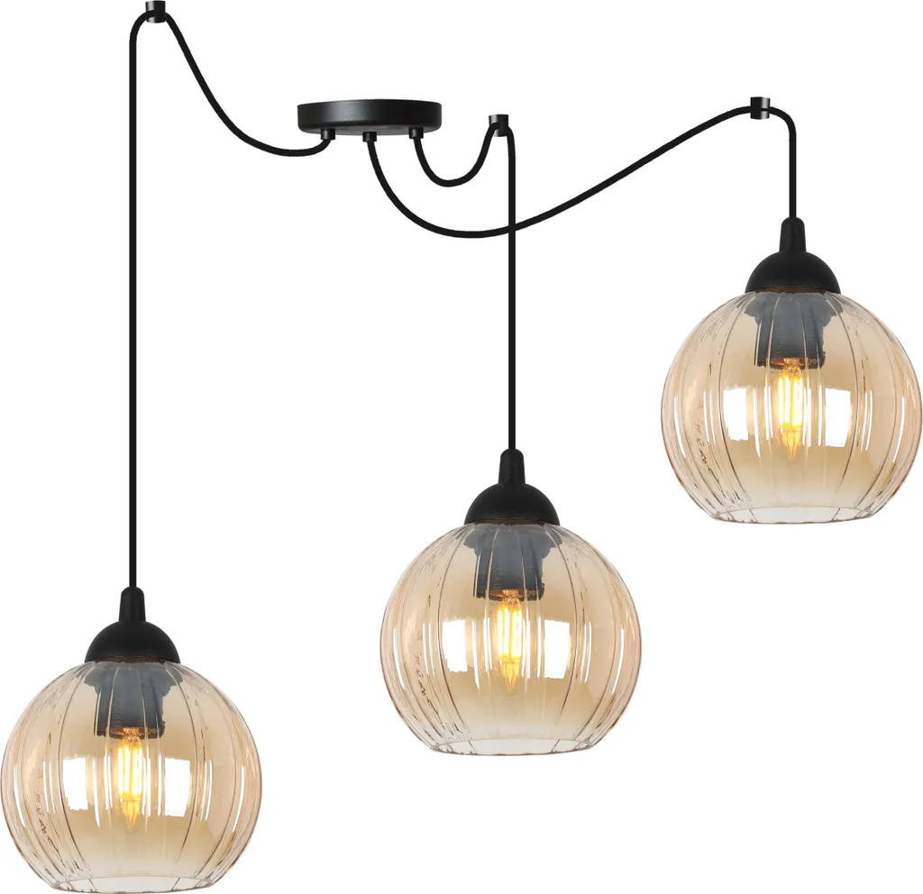 Suspension araignée 3 lampes pour un éclairage doux E27 - 2