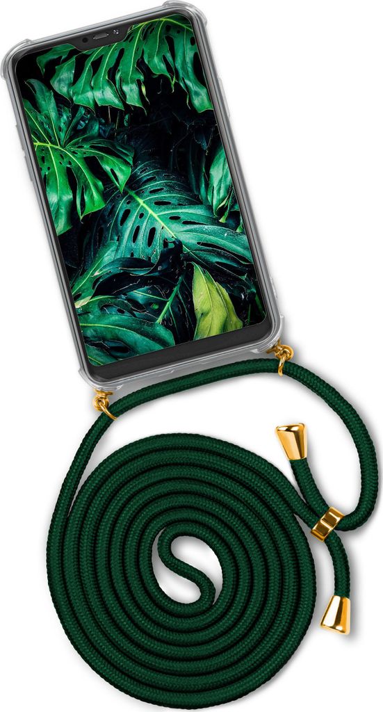 TWIST-Case + TWIST-Cord für Xiaomi Mi A2, Farbe:Deepest Jungle (Gold)
