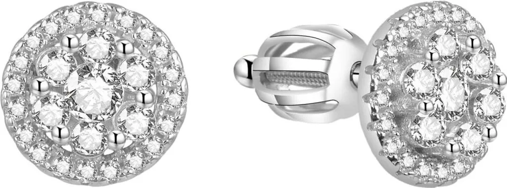 Boucles d'oreilles argentées AGUP1470S Brillantes et Hypoallergéniques