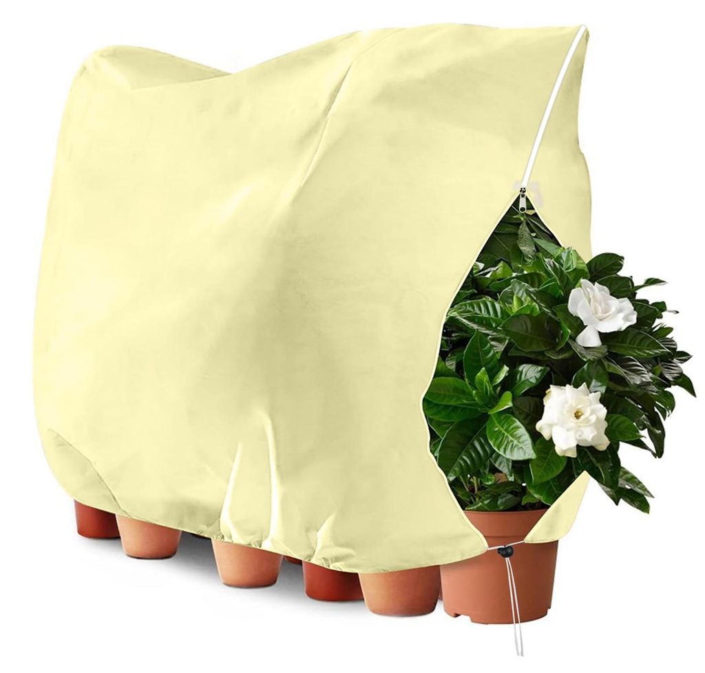 Winterschutz für Pflanzen 200 x 240 cm, frostbeständige Pflanzenabdeckungen 60 g/m² mit Reißverschluss und Kordelzug, Winterschutz für Bäume,...