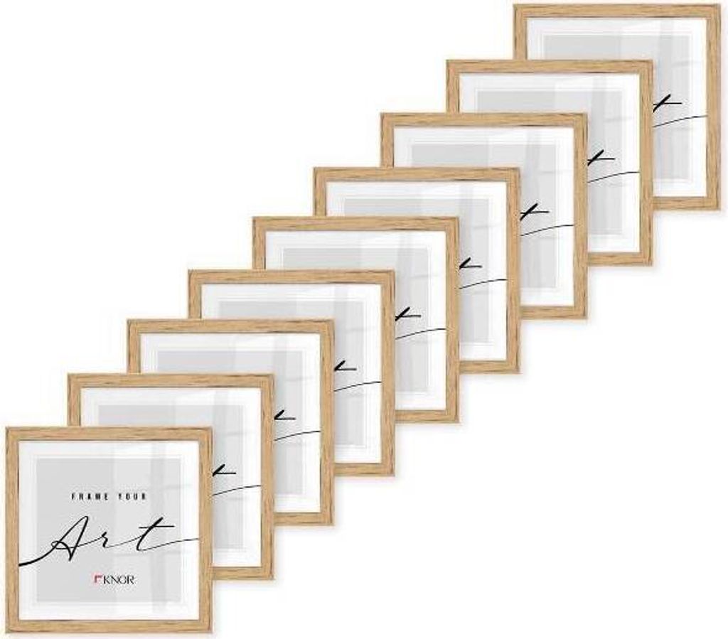 🖼️KNOR®️ Bilderrahmen 20x20 cm Beige, 9er Set Produktbild 1