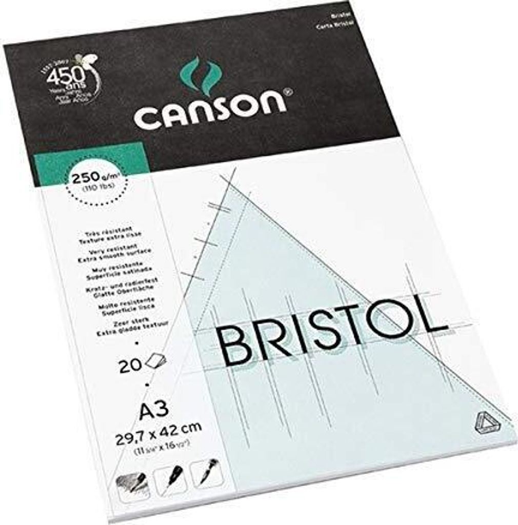 CANSON Bloc de carton à dessin Bristol DIN A3 250 g/qm Image du produit 