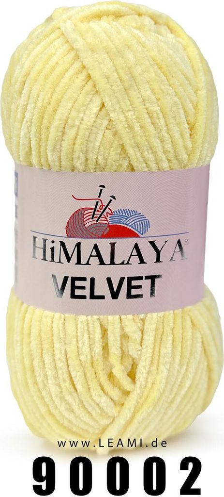 Himalaya Velvet 02 Yellow Strickgarn Produktbild