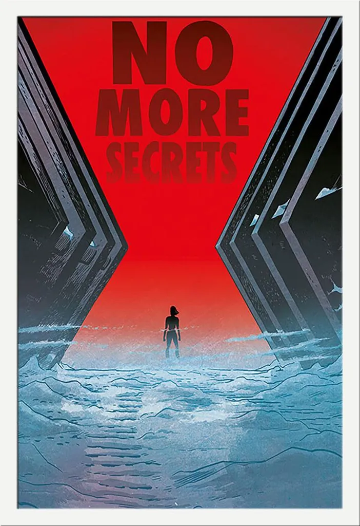 Poster Black Widow No More Secrets con Cornice Bianca Shinsuke Maxi - 1