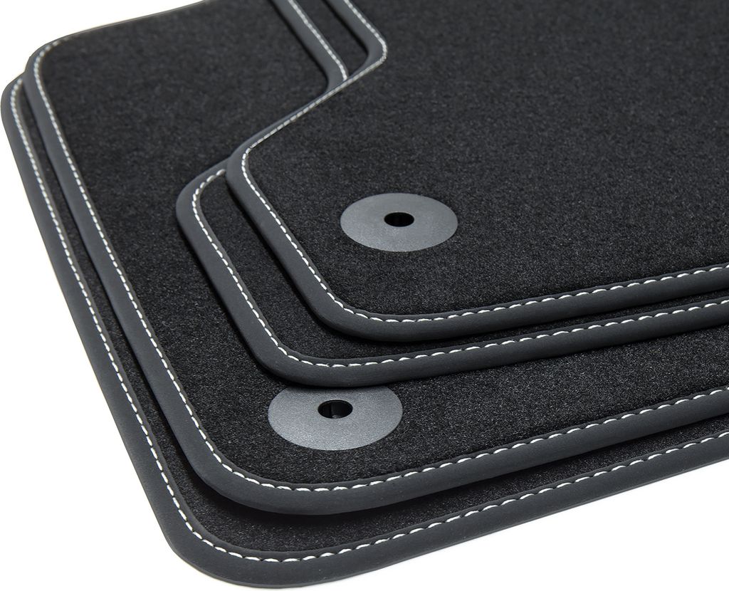 Exclusive Fußmatten passend für Renault Espace 6. Generation ab Bj. 07/2023-, Naht:Silber