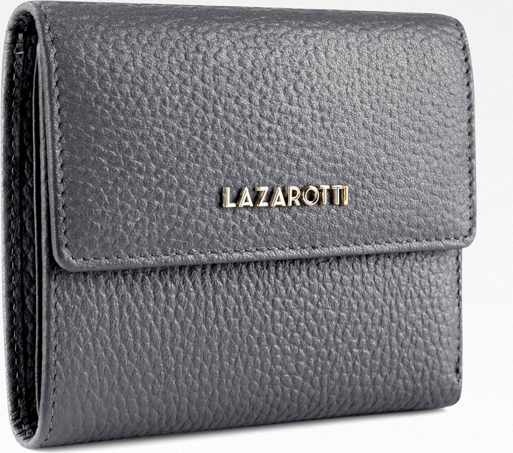 Mittelgroße Leder Geldbörse für Damen | mit Druckknopf, 8 Kartenfächern, Münzfach, RFID-Schutz | 12 x 10 x 3 cm (2 Breiten einstellbar)