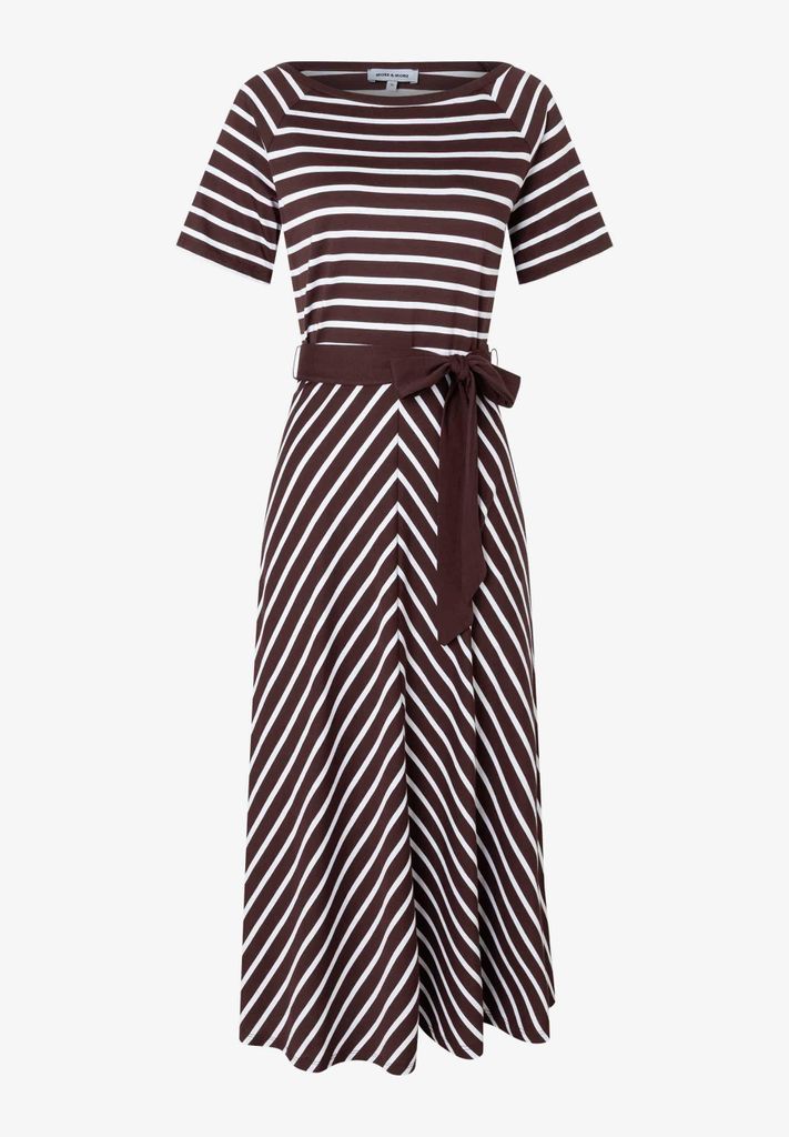 More & More Jersey-Dress with Stripes jersey stripe cool chocolate jersey stripe cool chocolate 38