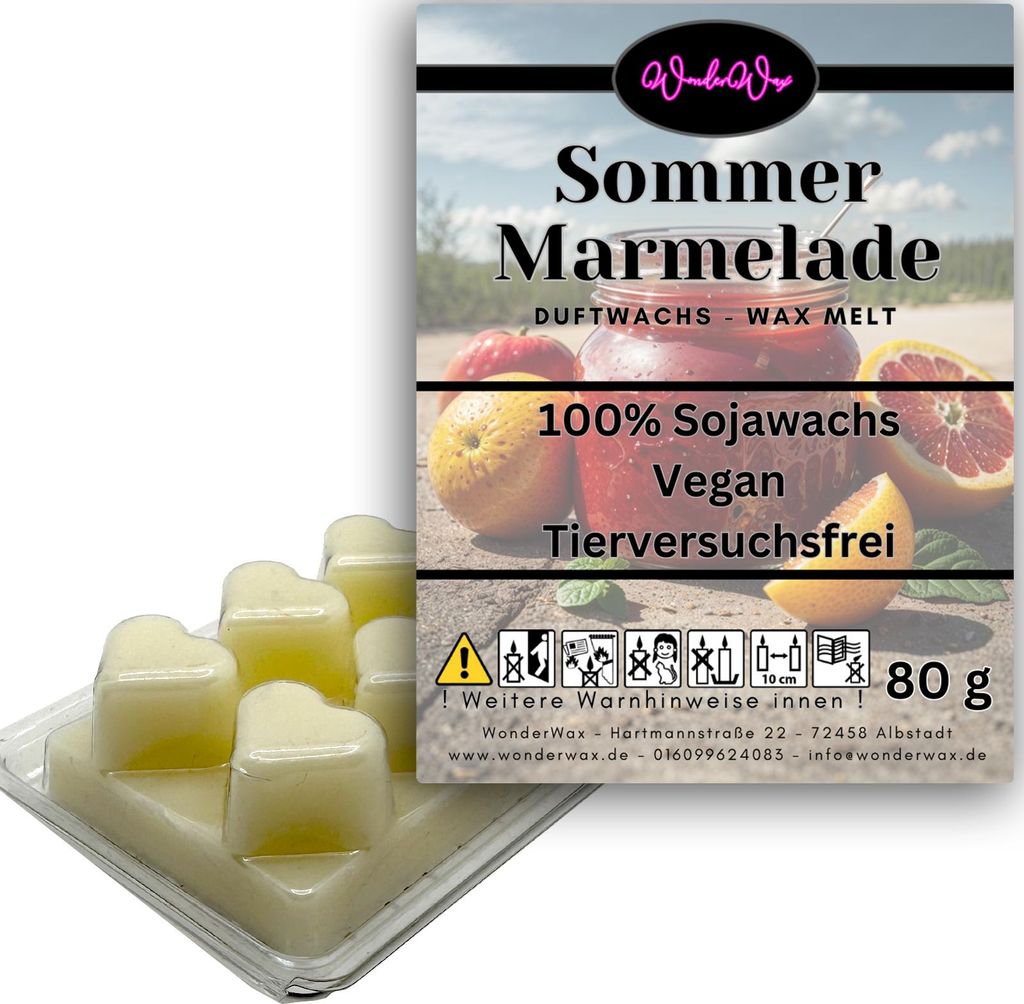 WonderWax Duftwachs Wax Melts für Duftlampe, 6 Herzen Duftmelt Wachsmelt Sojawachs Duftwachs Würfel für Raumdüfte, Wachs Duftöl Winter Indoor ...