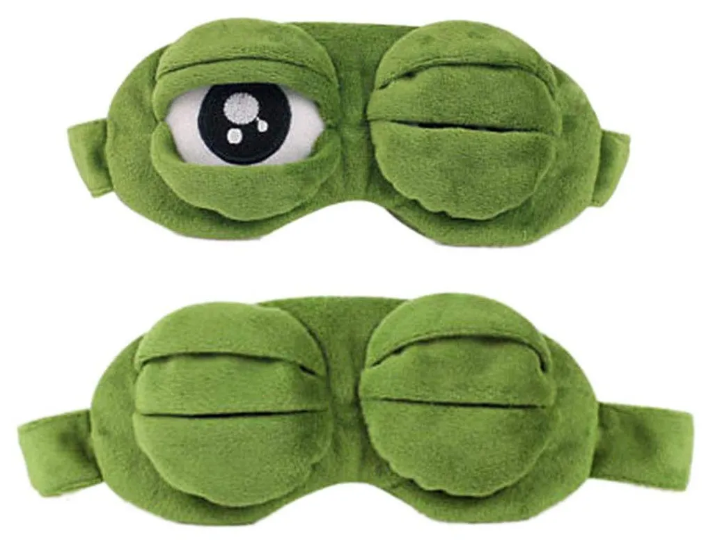 Masque de sommeil anti-lumière grenouille pour dormir enfin sans gêne