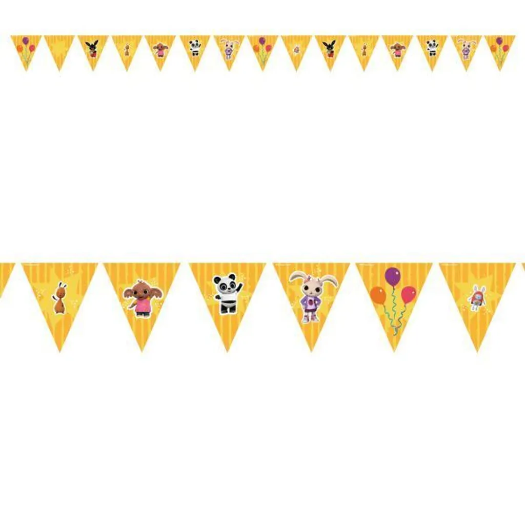 Grande guirlande d'anniversaire Bunny Bing fanions colorés de 3,3 mètres