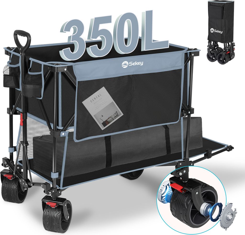 Sekey Bollerwagen Faltbar 4XL – Doppelstock 350L, Extra Produktbild 