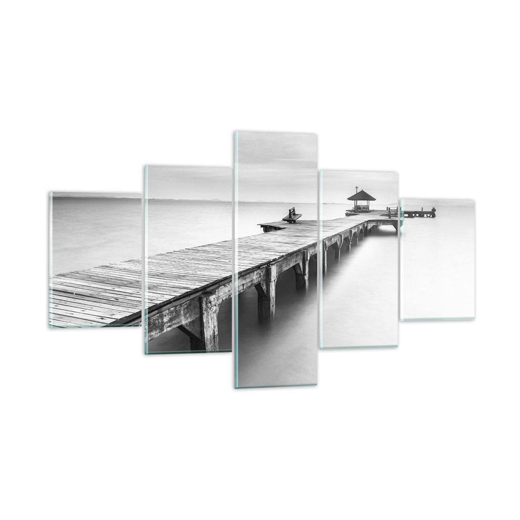 Bilder auf glas - Thailand bucht strand brücke - 125x70cm - Glasbilder - Wandbilder - Kunstdruck - zum Aufhängen bereit - Wanddekoration aus Glas...