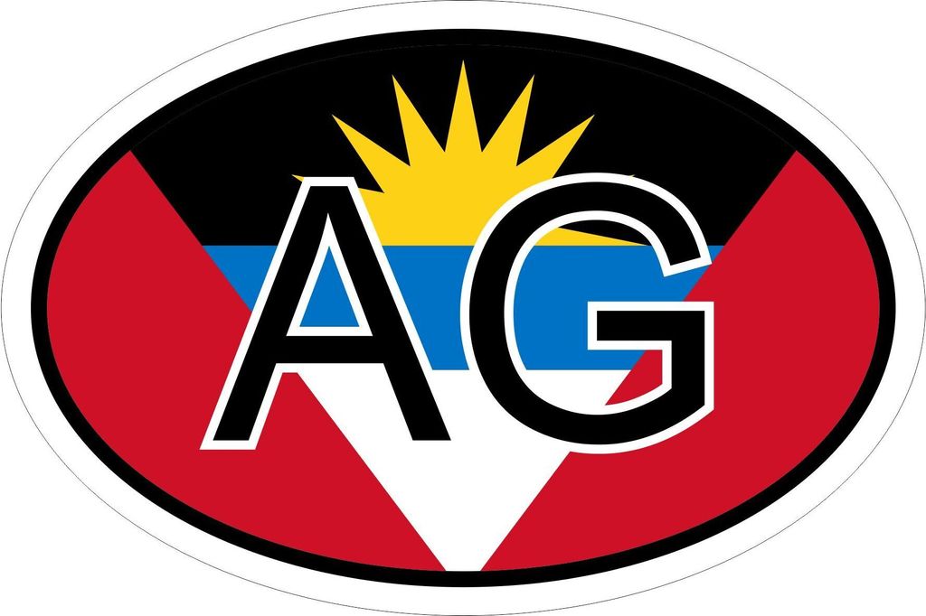 Kiwistar - Autoaufkleber - 10x6,6 cm - außen klebendKiwistar Autoaufkleber - Antigua und Barbuda AG Auto, Laptop, Fahrrad, LKW, Motorrad Mehrfarbi...