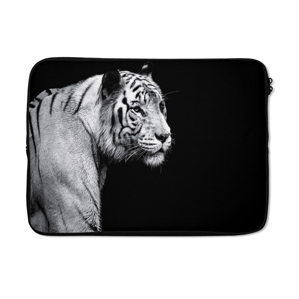 MuchoWow Laptop Hülle 14 ZollTierprofil Tiger in schwarz und weiß Laptoptasche - Laptoptasche - Stoßsicher - Schutzhaube