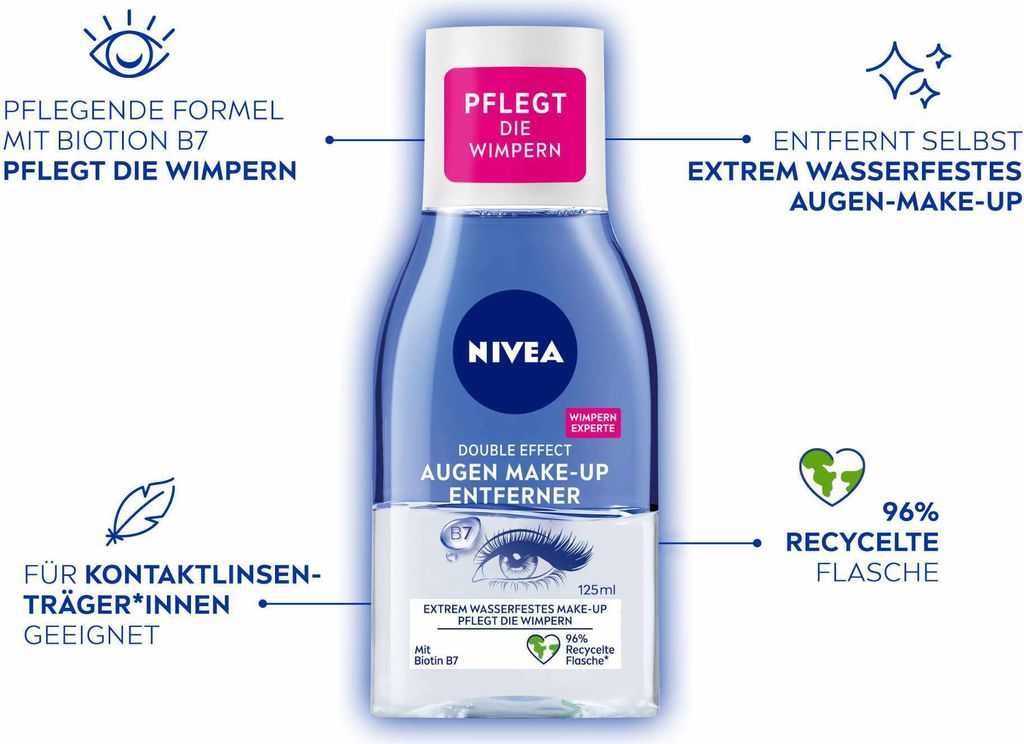 Nivea Double Effect Eye Make-Up Remover 125ml