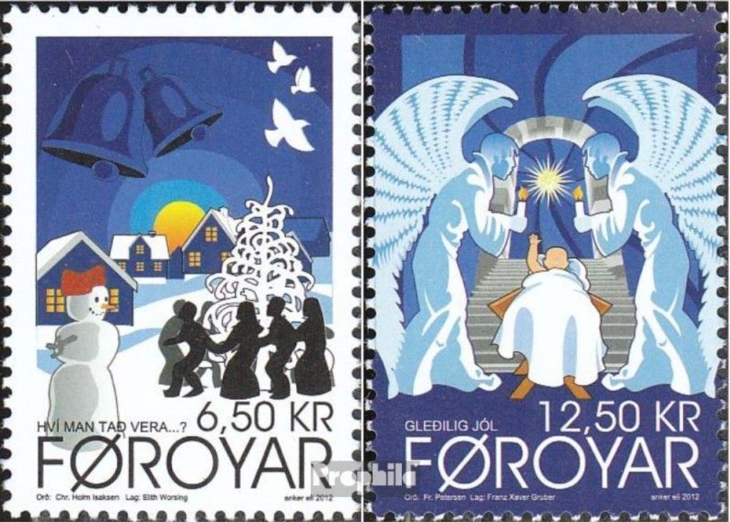 Briefmarken Dänemark - Färöer 2012 Mi 764-765 (kompl.Ausg.) postfrisch Weihnachten
