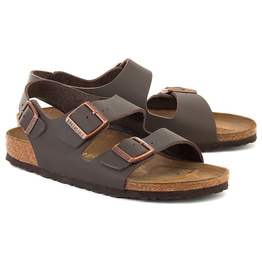 BIRKENSTOCK MILANO NATURAL LEATHER Brown
