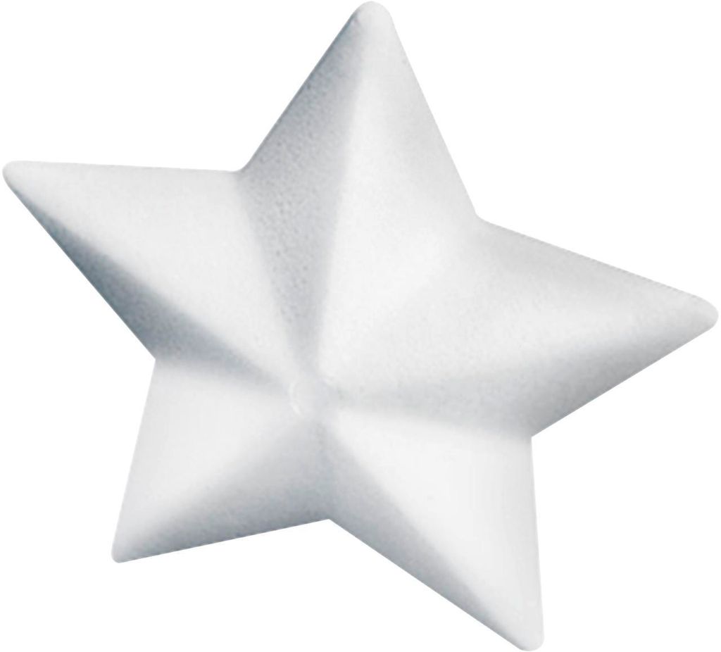 Styropor Stern 9cm weiß Packung mit 10 Stück Produktbild 