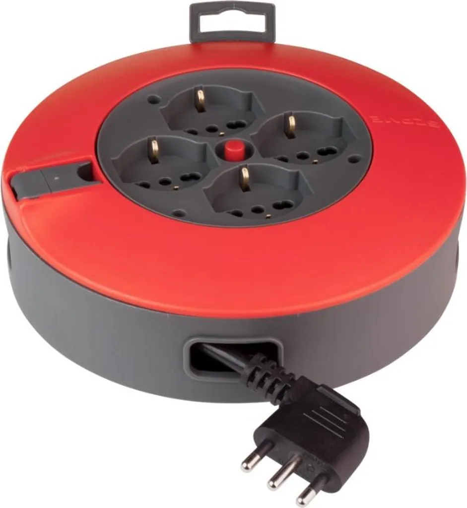 Multiprise longue portée 4m Poly Pool 4 prises 16A pour Type L Noir