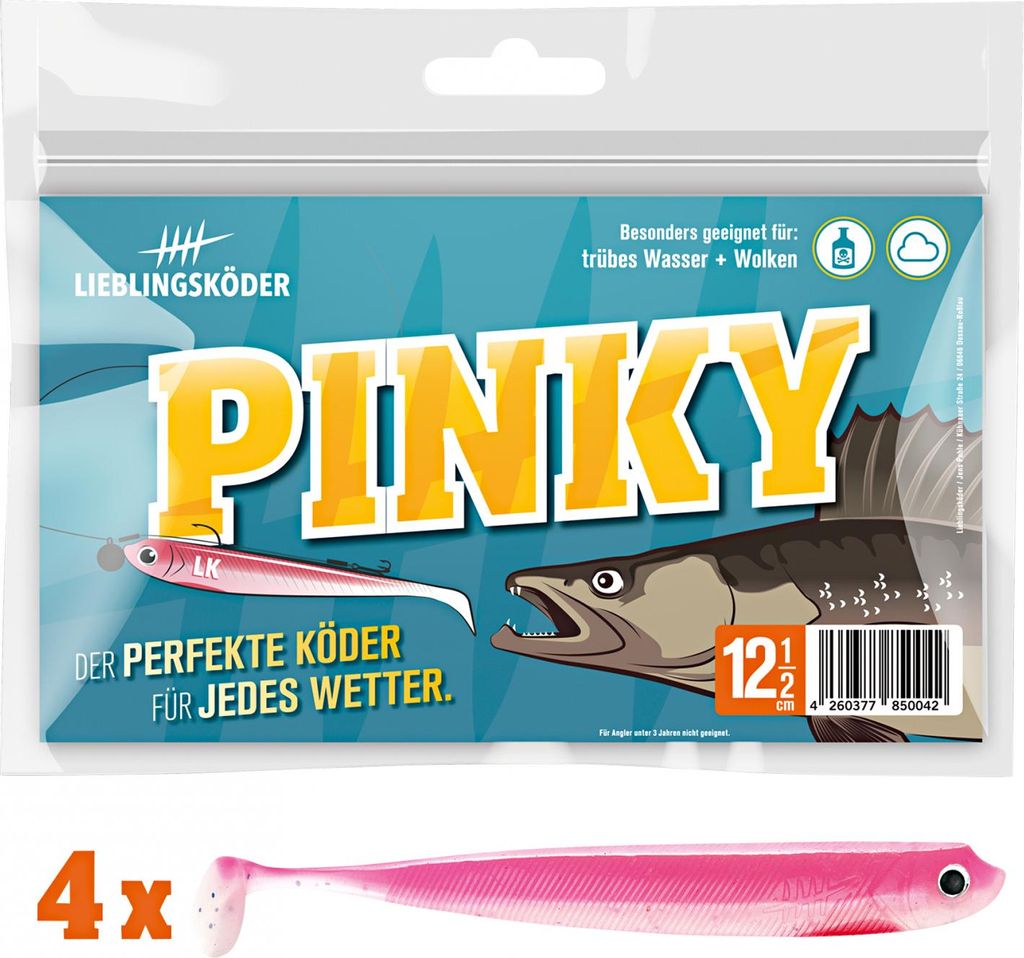 Lieblingsköder Gummifisch Zanderköder (12,5 cm, Pinky) Produktbild 