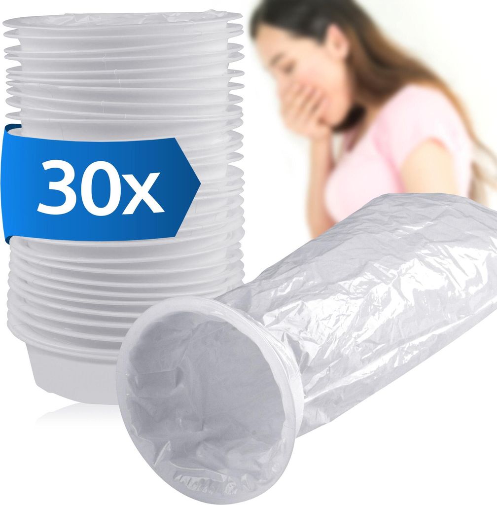 ECENCE - Sachets anti-vomissures avec anneau, 30 pièces : Image du produit 