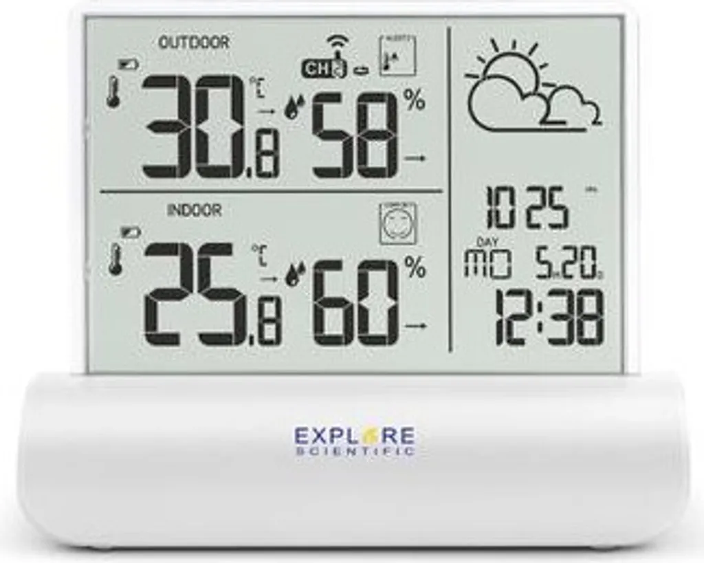 Station Météo pour Maison Explore Scientific WSH4501 - Écran LCD Clair