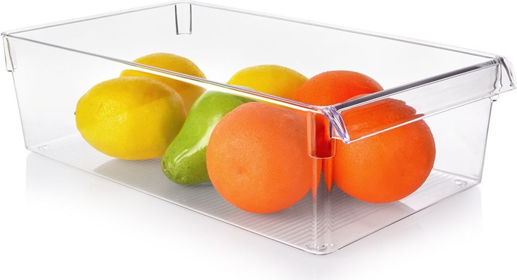 Kühlschrank-Organizer, Küchen-Lebensmittel-Aufbewahrungsbehälter, 36 x 20,5 x 10 cm