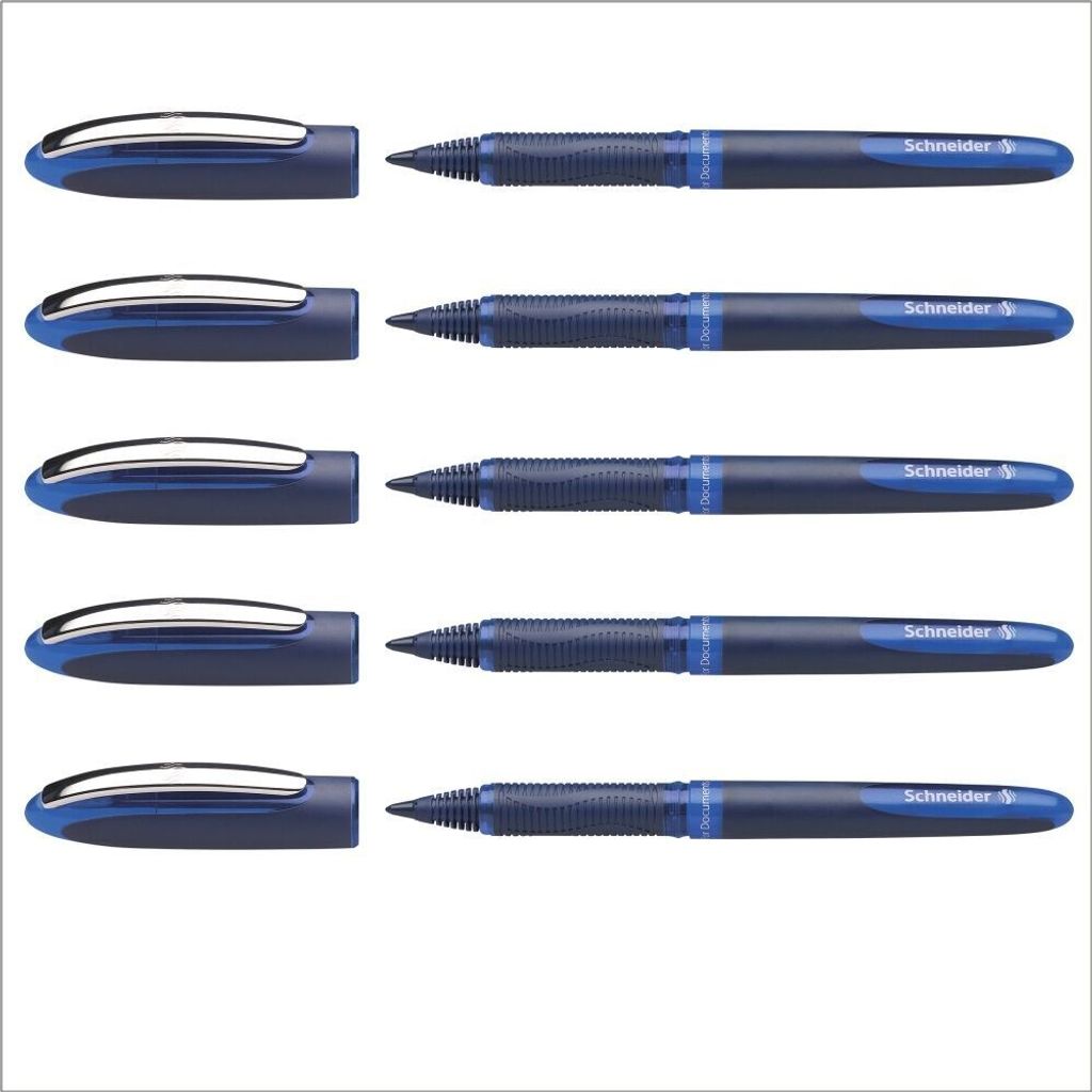 Tintenroller Schneider One Business 0.6mm fünf Stifte blau Produktbild 