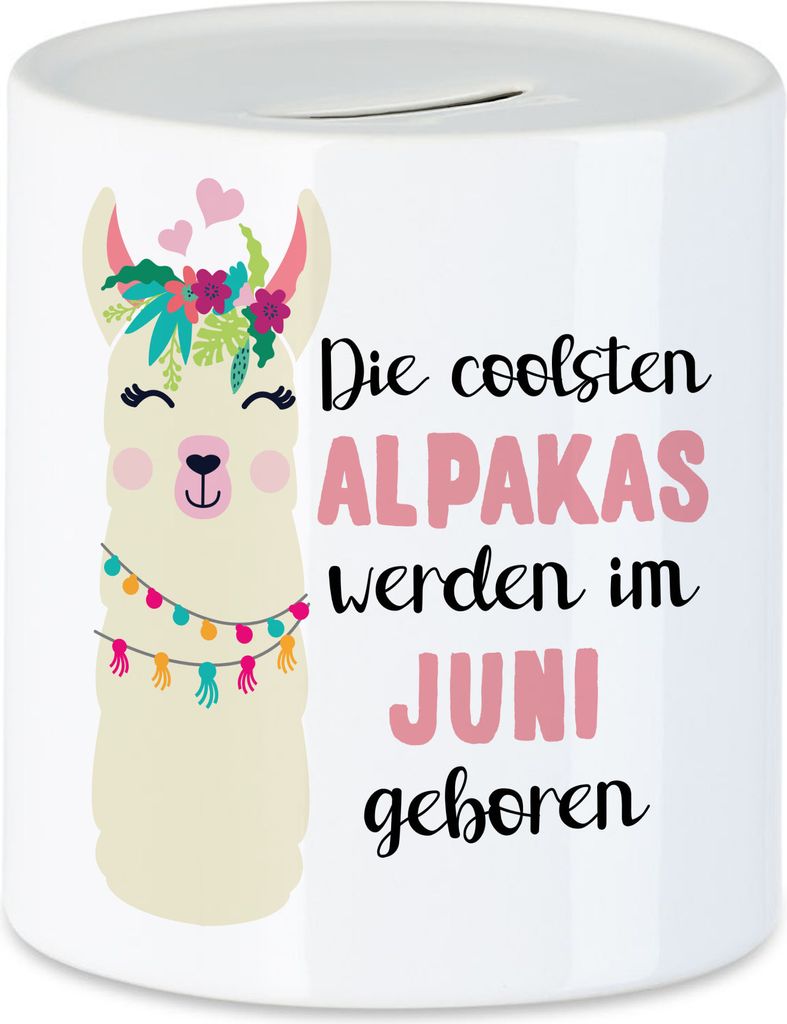 Die Coolsten Alpakas Werden im Juni Geboren Spardose Wunschmonat Geschenkidee Geburtstag