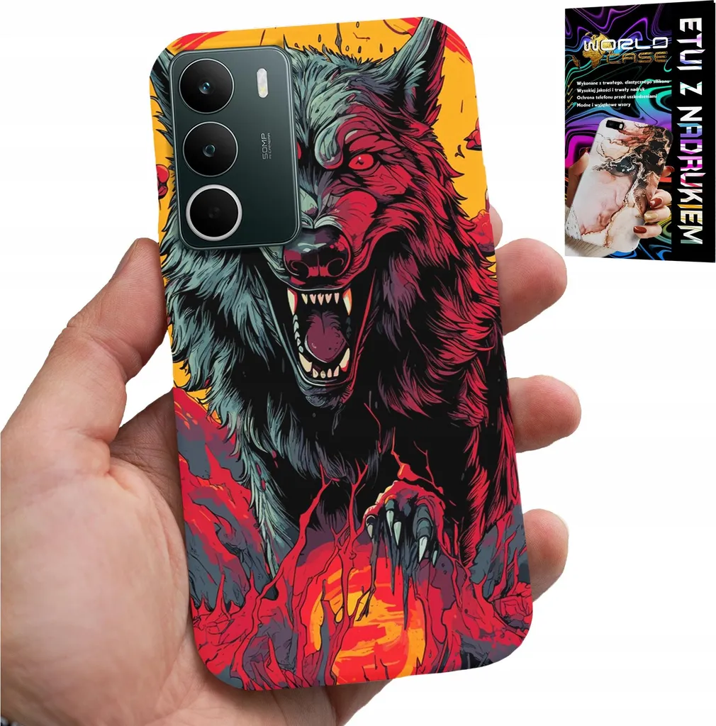 Set Protezione Realme C71 4G - Cover Lupo Branco & Screen Protector