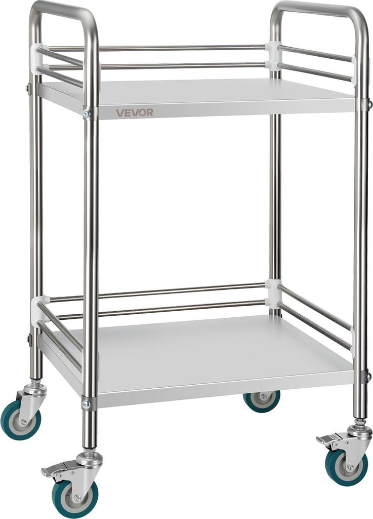 Carrello in acciaio inossidabile VEVOR Carrello a 2 ripiani Immagine del prodotto 
