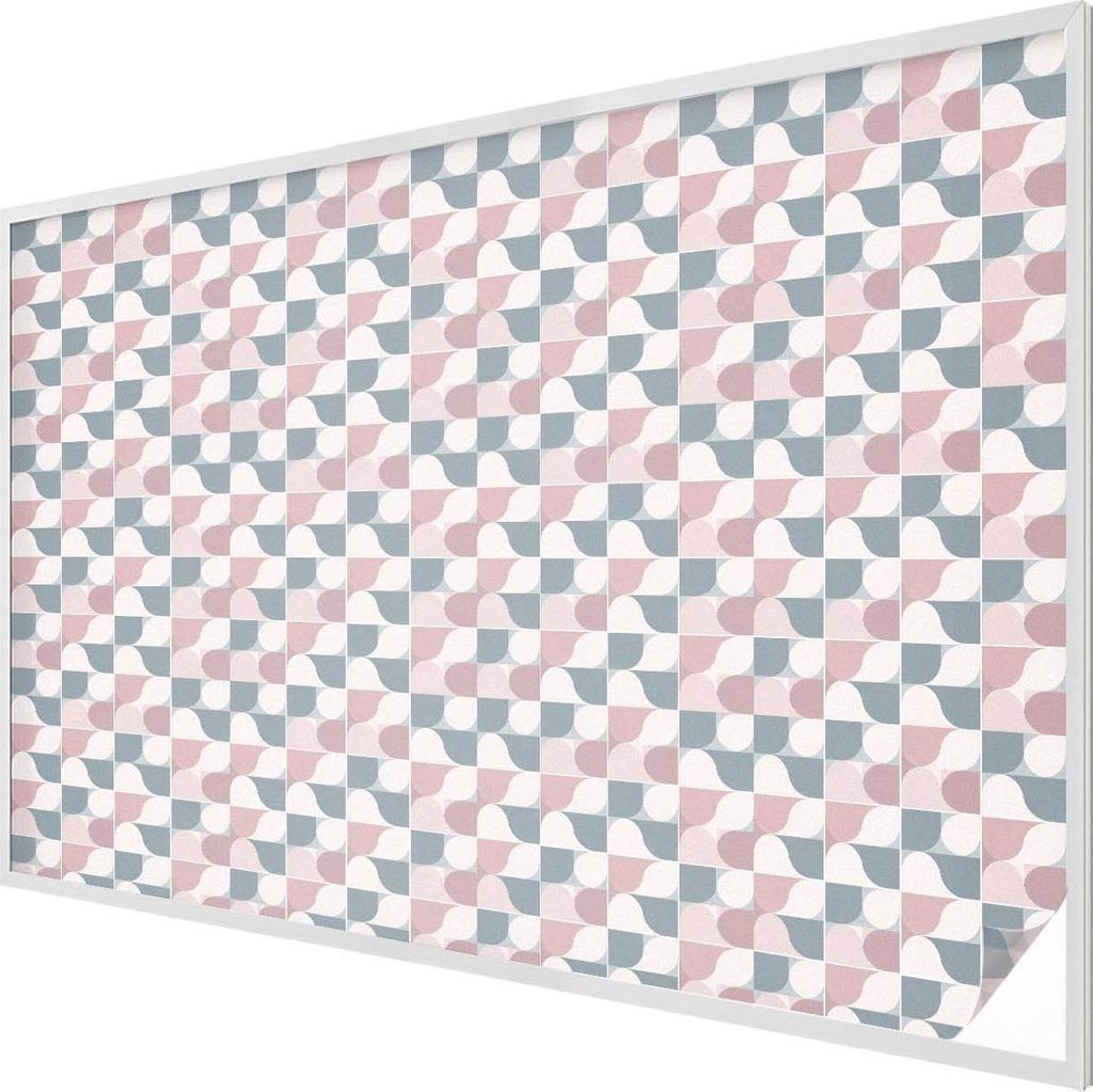 Buntglas Fensterfolie – 146x200 cm – Stained-Glass Design – blickdichte dekorative Sichtschutzfolie – selbstklebend, UV-Schutz – Pastellm...