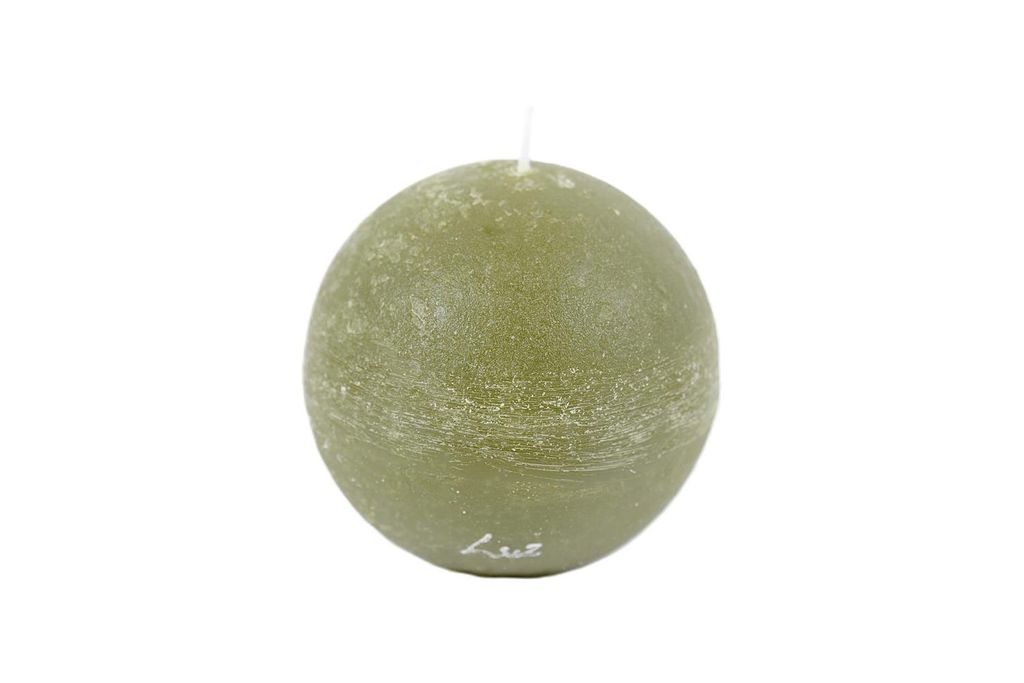 Rasteli Luz Your Senses Kerze – Kugelkerze Grün D 10 cm pro 2 Stück