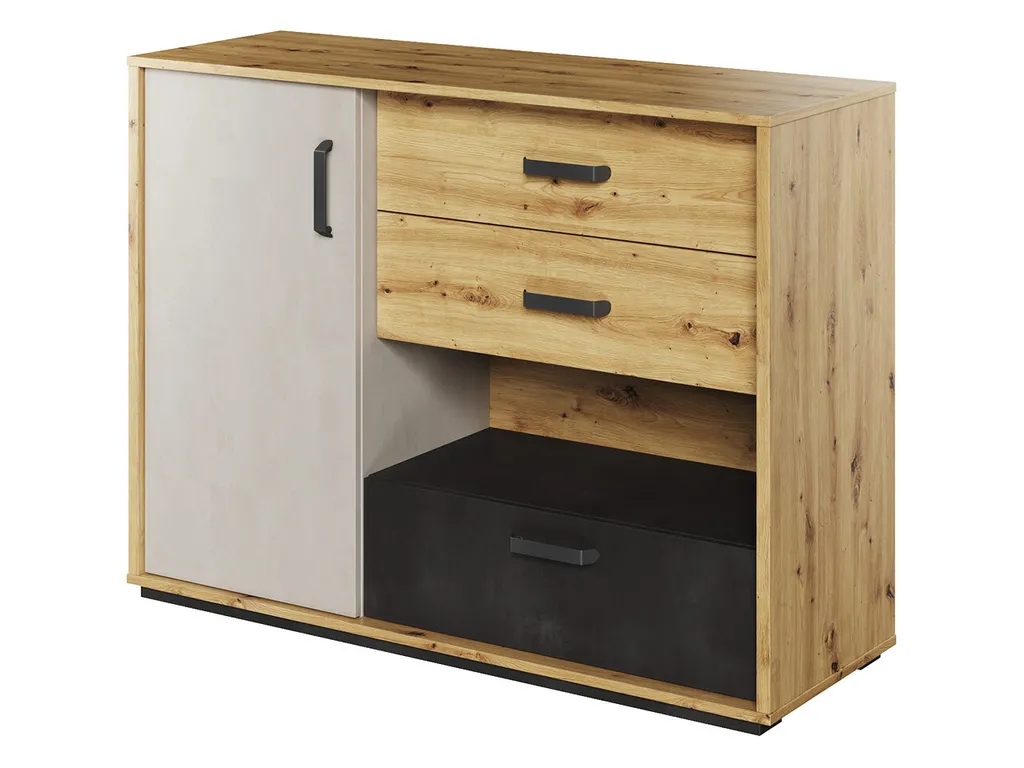 Rangement moderne APTOS : commode avec portes pour salon et chambre