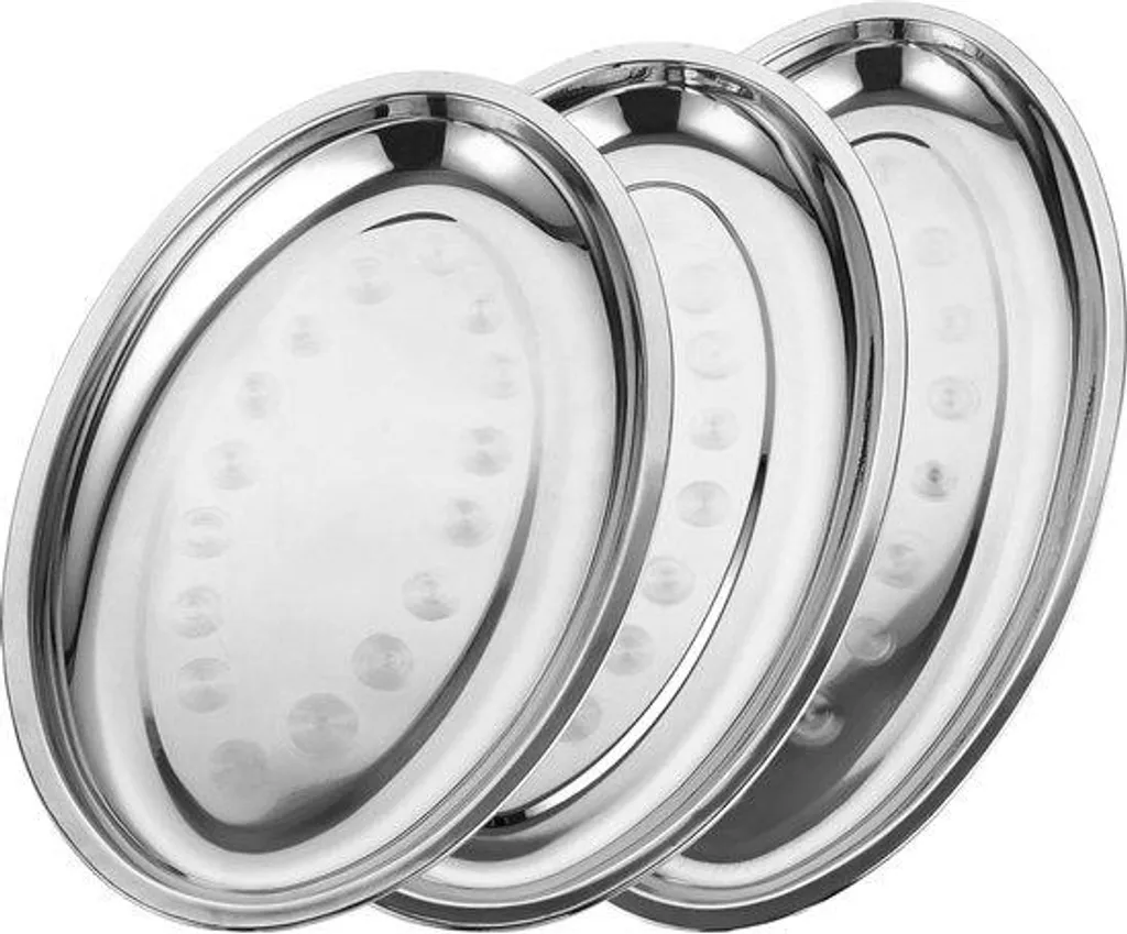 Saladier triangulaire céramique pour buffets : lot de 3 grandes coupes