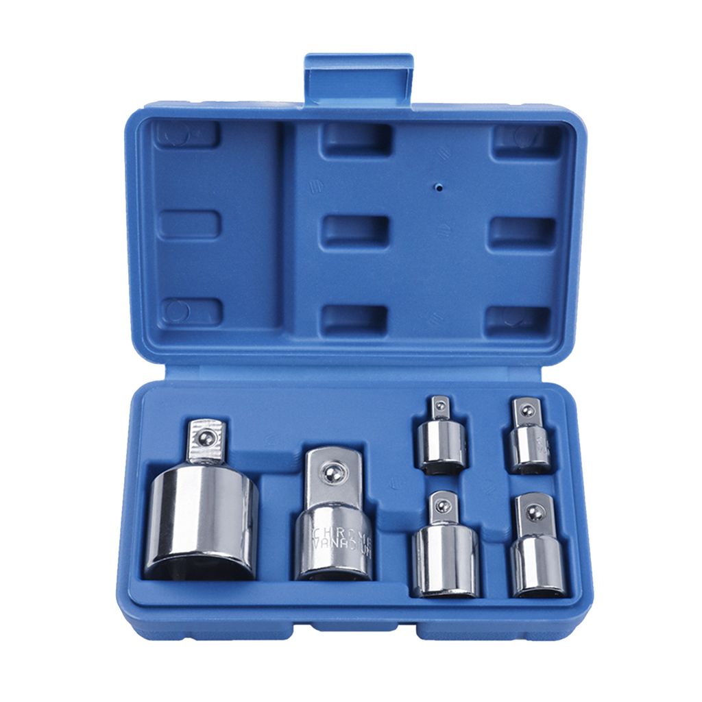 Steckschlüssel Satz 6 tlg. Schlagsteckschlüssel-Konverter, Universal-Gelenk-Adapter, Stahl zum Drehen von quadratischem Stahl-Steckschlüsselsatz