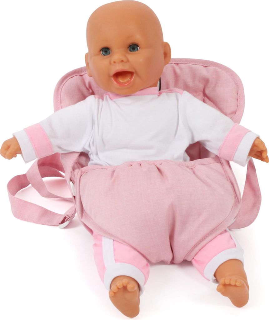 Porte-bébé pour poupée melange gris-rose Image du produit 