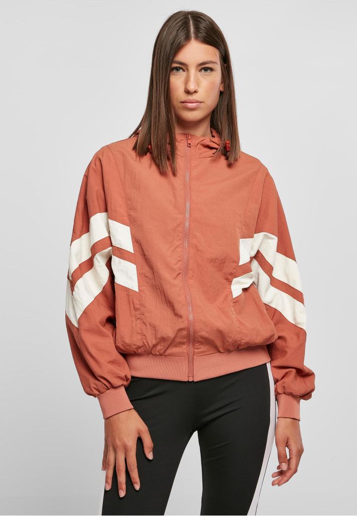 Urban Classics TB2664 | Ladies Crinkle Batwing Jacket Trainingsjacke - Farbe: terracotta/whitesand - Größe: M
