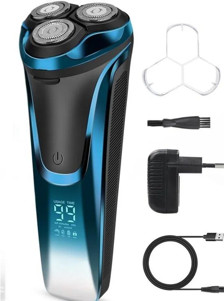 Rasoir électrique rechargeable idéal pour le cou et les peaux sensibles