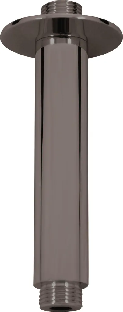 Support douchette orientable gris métal brossé pour barre de douche